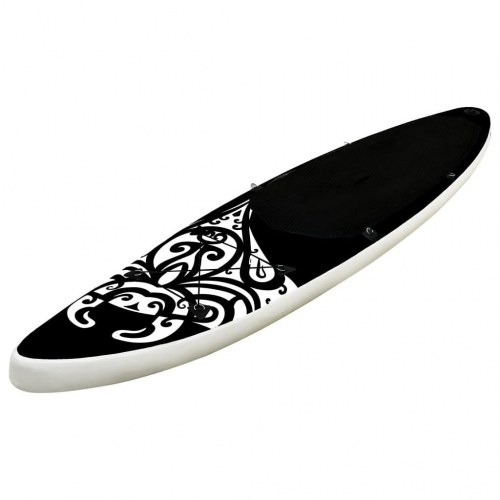 Oppusteligt paddleboardsæt 366x76x15 cm sort