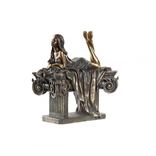 Dekorativ figur - Dame i kobber harpiks (30,5 × 15,5 × 28,5 cm)