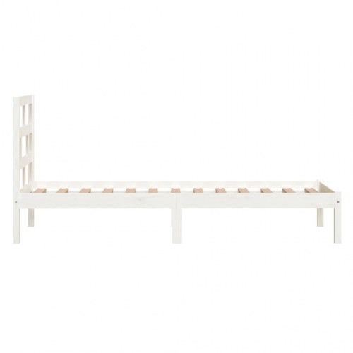 Sengeramme 90 x 200 cm i massivt fyrretræ - hvid
