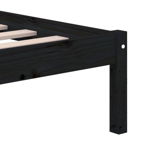 Sengeramme 120x190 cm Small Double massivt træ sort
