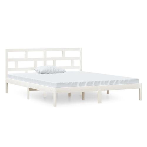 Sengeramme 120x190 cm Small Double massivt træ hvid