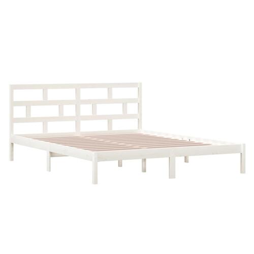 Sengeramme 120x190 cm Small Double massivt træ hvid