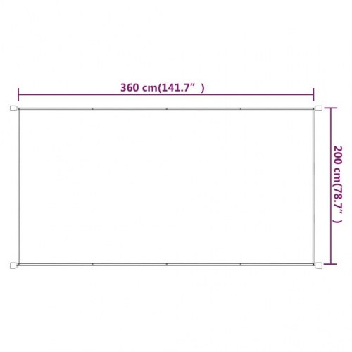 Lodret markise 200x360 cm oxfordstof blå
