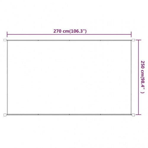 Lodret markise 250 x 270 cm i oxfordstof blå