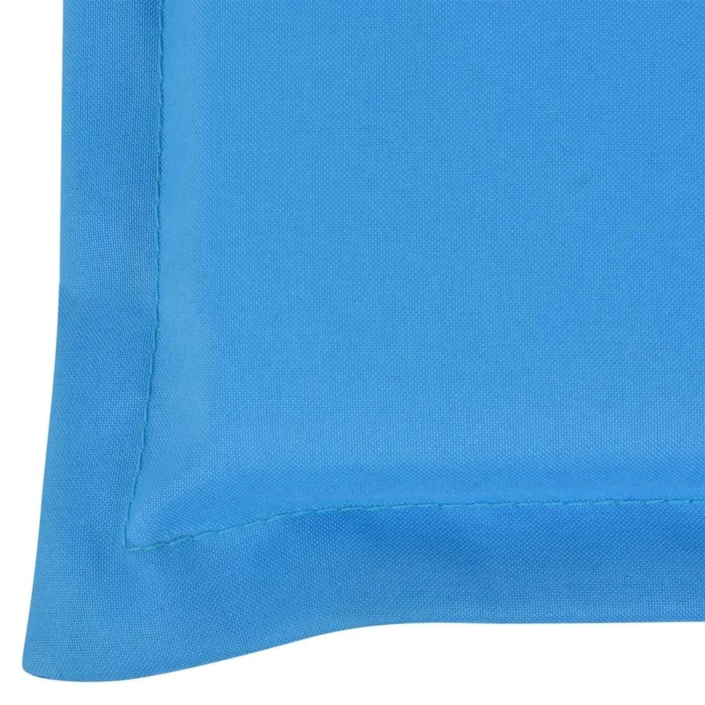 Stolehynder m. høj ryg 2 stk. 120x50x3 cm stof blå