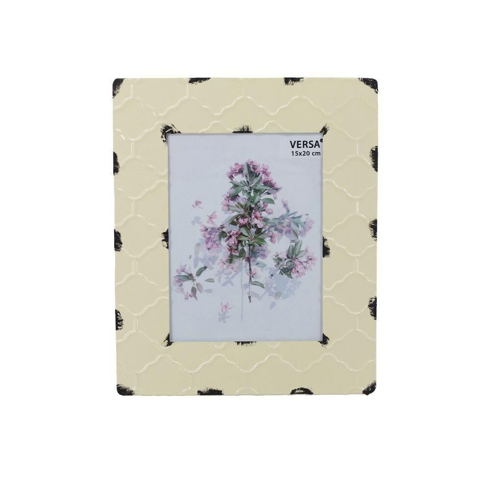Versa Congo fotoramme i metal - hvid, 15×20 cm