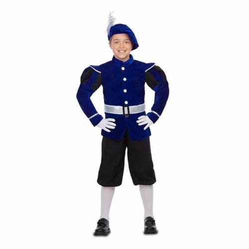 Børnekostume - blå hat, jakke og bukser (5-6 år)