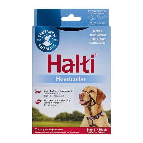 Company of Animals Halti Headcollar - Sort, str. 3 (40-54 cm)