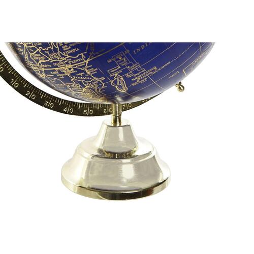 Globus - blå/guldfarvet metal, 27 × 25 × 36 cm