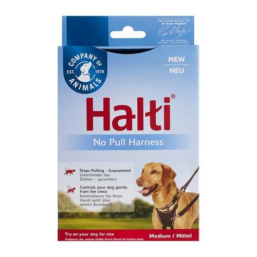 Halti No Pull Hundesele - Company of Animals, M (34-56 cm), sort
