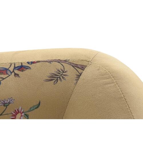 Sofa Gul Sort Metal Cvetlice Moderne Shabby Chic 140 x 71 x 71 cm