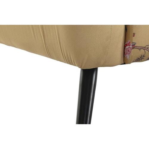 Sofa Gul Sort Metal Cvetlice Moderne Shabby Chic 140 x 71 x 71 cm