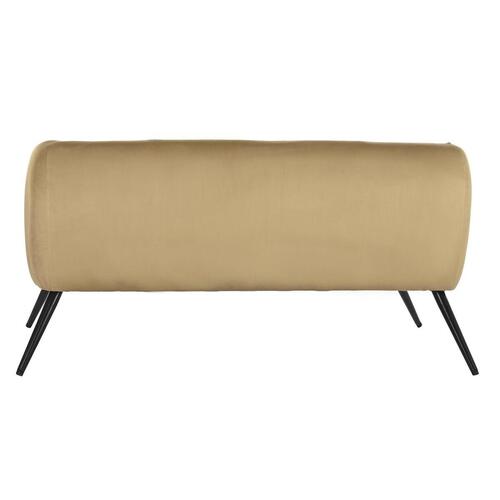 Sofa Gul Sort Metal Cvetlice Moderne Shabby Chic 140 x 71 x 71 cm