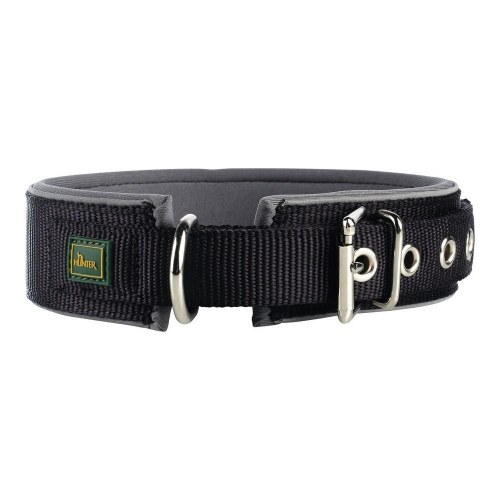 Hundehalsbånd Hunter Neoprene Reflect - Sort 39-46 cm