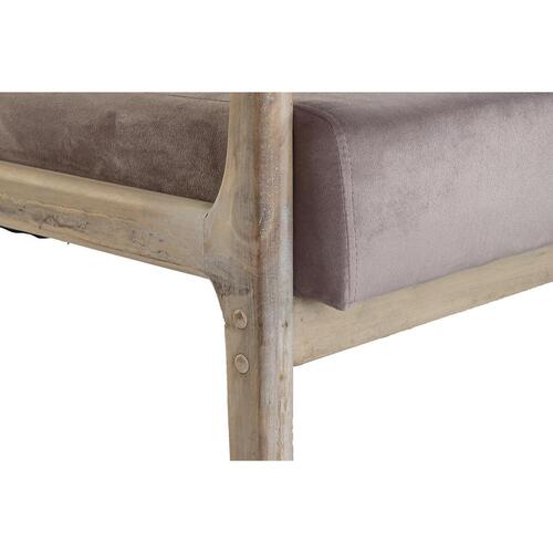 2 personers sofa Pink Hør Gummitræ Traditionel (122 x 85 x 74 cm)