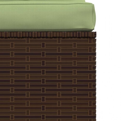 3-personers sofa med hynder polyrattan brun