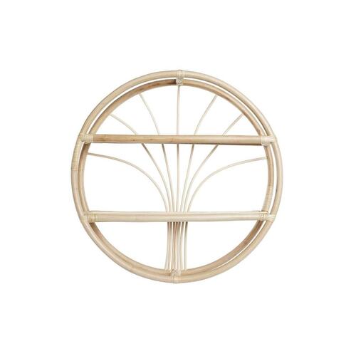 Hylder Væg Natur Rattan 2 Hylder (60 x 14 x 60 cm)
