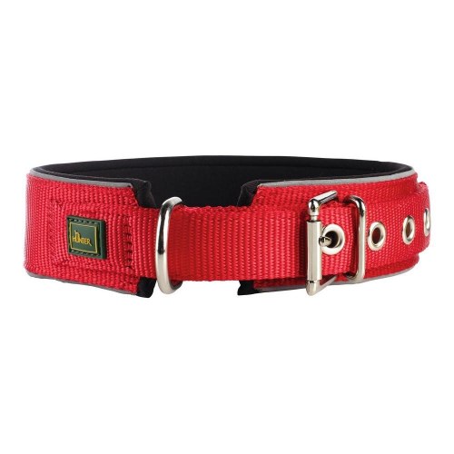 Hundehalsbånd Hunter Neoprene Reflect - Rød (44-51 cm)