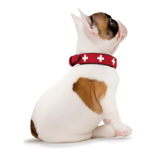 Hunter Hundehalsbånd Swiss - Rød/Sort, 38-43,5 cm