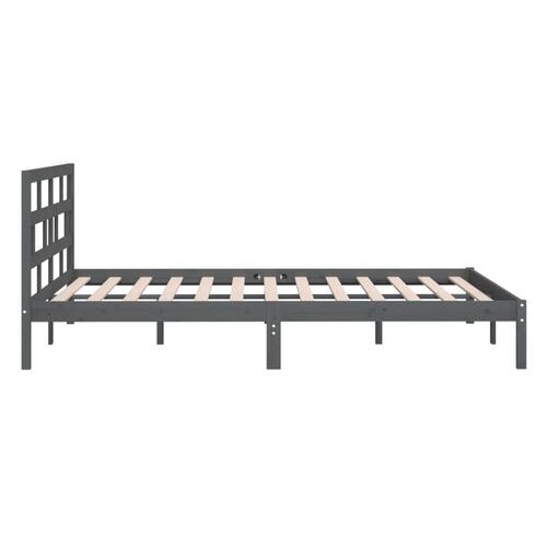 Sengeramme 150x200 cm King Size massivt træ grå