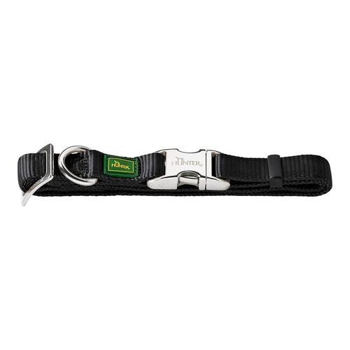 Hunter Hundehalsbånd Alu-Strong - Sort, S (30-45 cm)