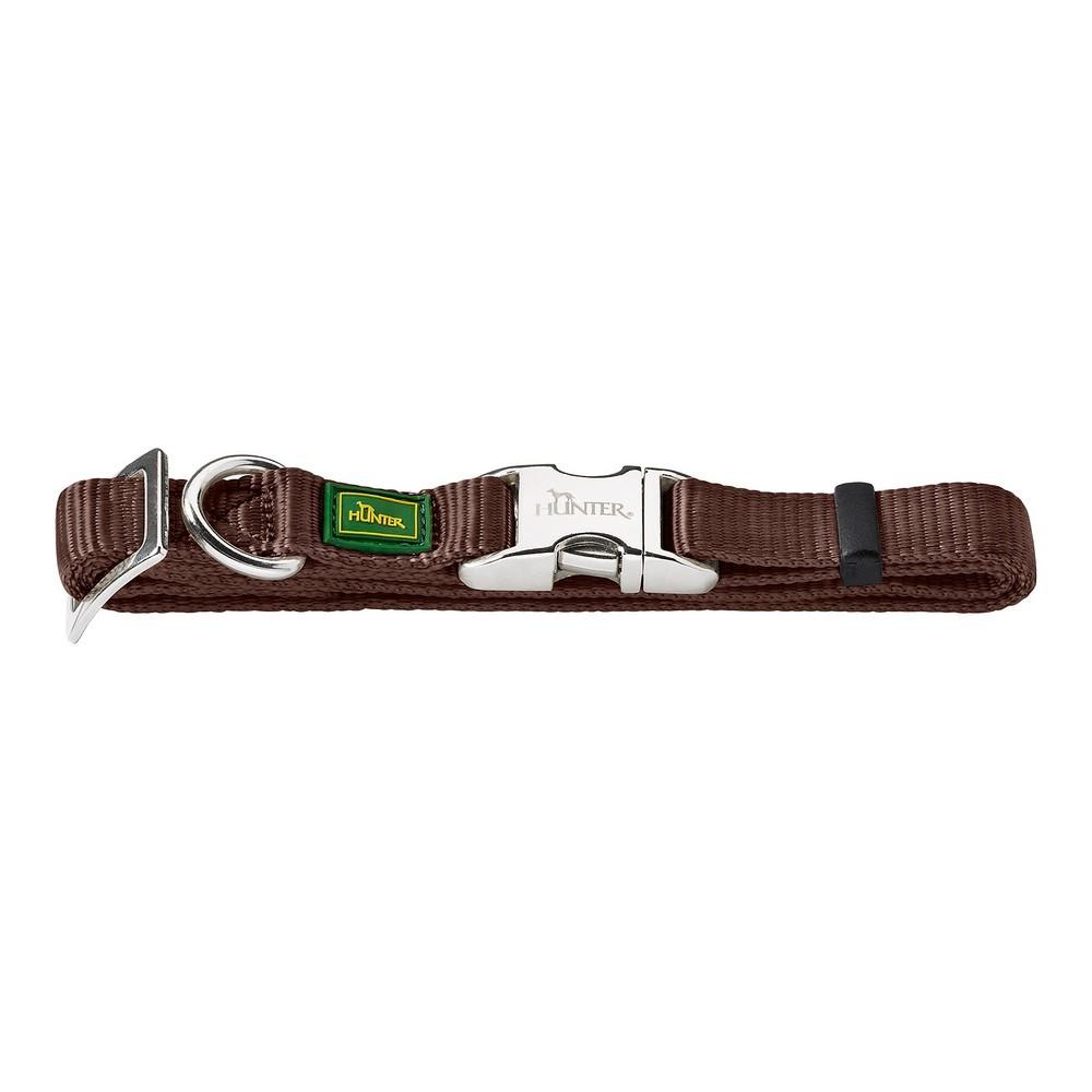 Hunter Hundehalsbånd Alu-Strong - brun, M (40-55 cm)