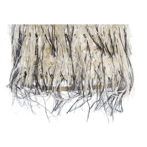 Lampeskærm i bambus - brun/sort, 34 × 34 × 50 cm (2 stk.)