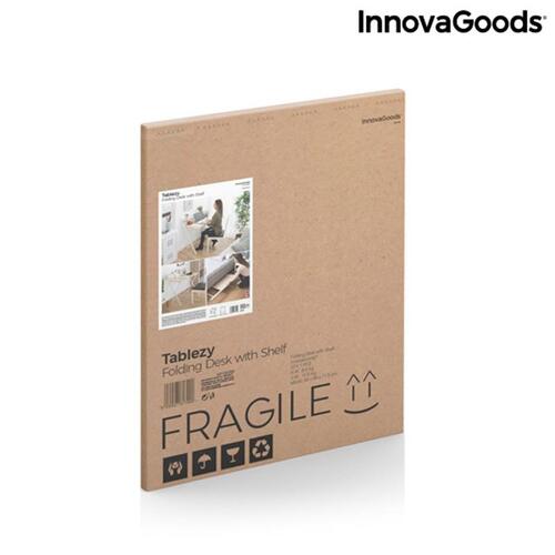 Foldbart skrivebord med hylde Tablezy Træ (OUTLET B)