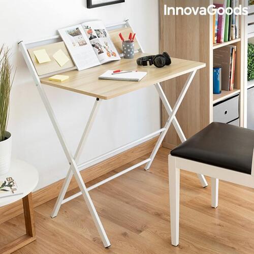 Foldbart skrivebord med hylde Tablezy Træ (OUTLET B)