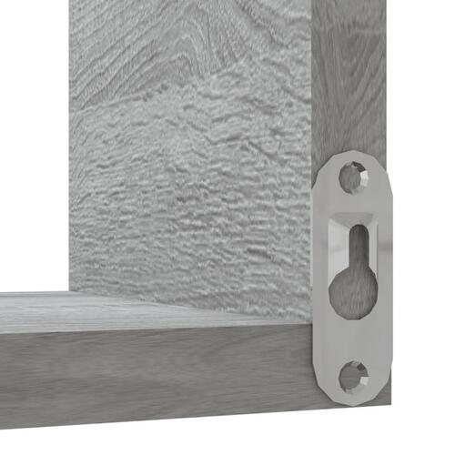 Væghængt hjørnehylde 40x40x50 cm konstrueret træ grå sonoma-eg