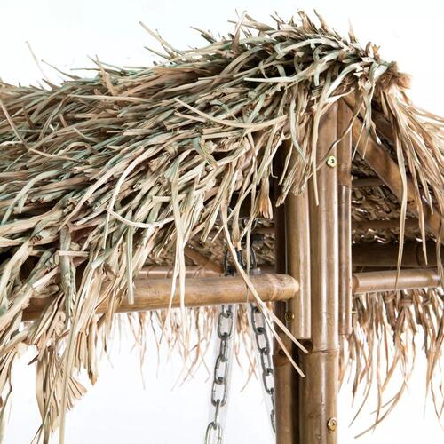 2-personers gyngesofa med palmeblade bambus 202 cm
