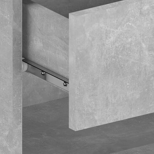 Væghængt sengebord betongrå