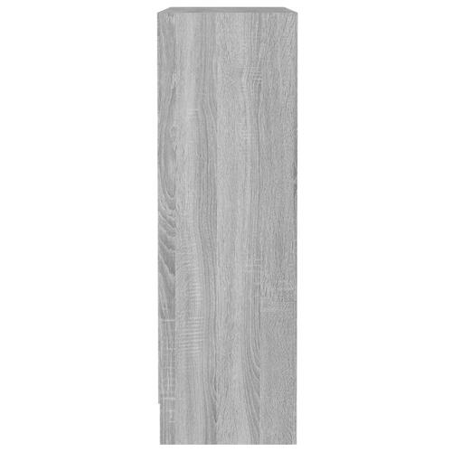 Bogreol 60x24x74,5 cm konstrueret træ grå sonoma-eg