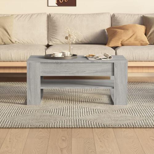 Sofabord 102x55x45 cm konstrueret træ grå sonoma-eg