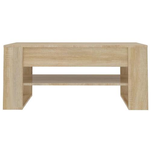 Sofabord 102x55x45 cm konstrueret træ sonoma-eg