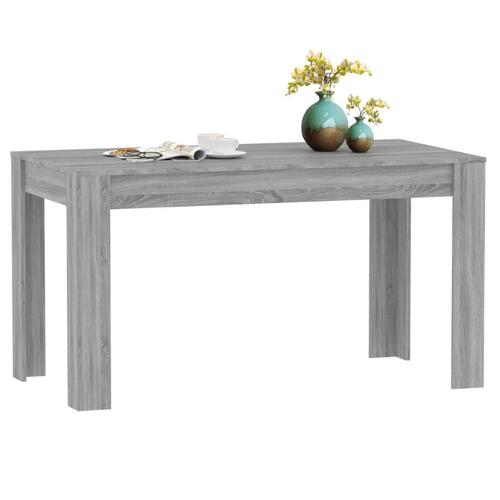 Spisebord 140x74,5x76 cm konstrueret træ grå sonoma-eg