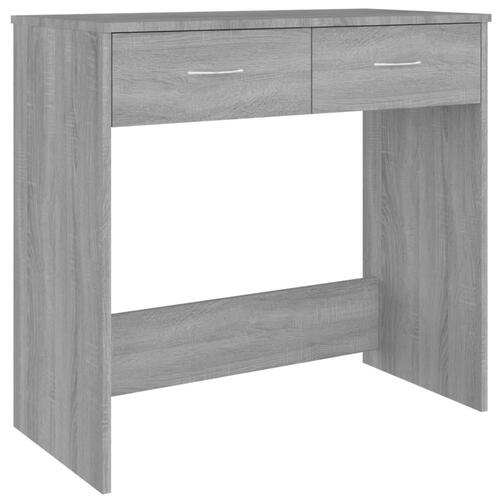 Skrivebord 80x40x75 cm konstrueret træ grå sonoma-eg