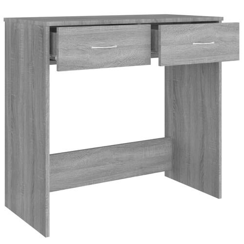 Skrivebord 80x40x75 cm konstrueret træ grå sonoma-eg