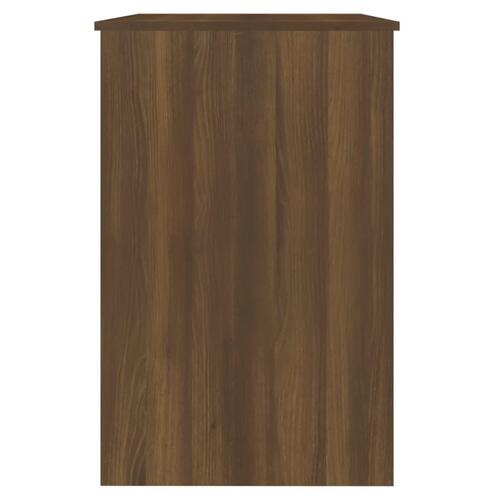 Skrivebord 100x50x76 cm konstrueret træ brun egetræsfarve