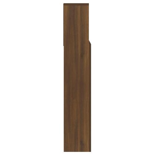 Sengegavl med opbevaring 140x19x103,5 cm brun egetræsfarve