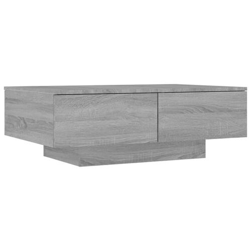 Sofabord 90x60x31 cm konstrueret træ grå sonoma-eg