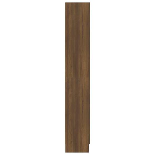 Bogskab 82,5x30,5x185,5 cm konstrueret træ brun egetræsfarve