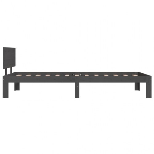 Sengeramme 90 x 200 cm i massivt fyrretræ - grå