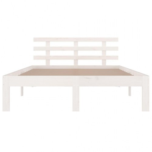 Sengeramme 120x190 cm - Small Double i massivt fyrretræ, hvid