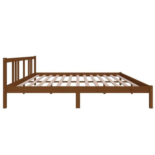 Sengeramme 180x200 cm Super King massivt træ gyldenbrun