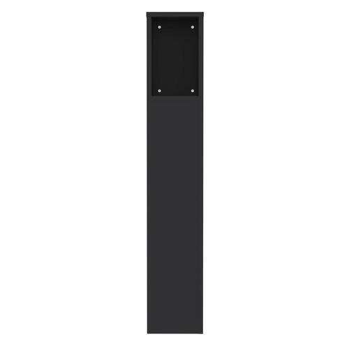 Sengegavl med opbevaring 100x18,5x104,5 cm sort