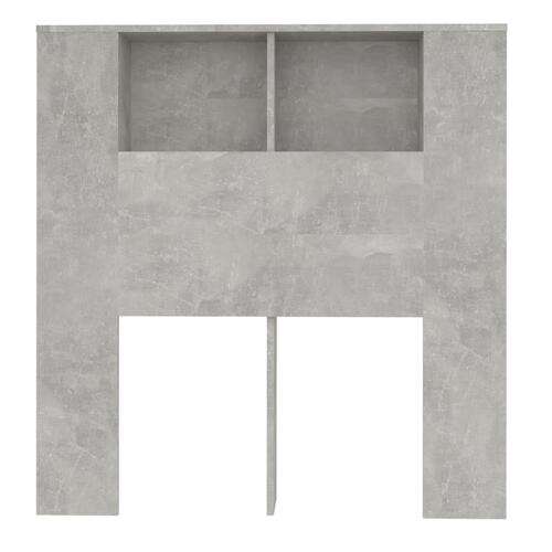 Sengegavl med opbevaring 100x18,5x104,5 cm betongrå