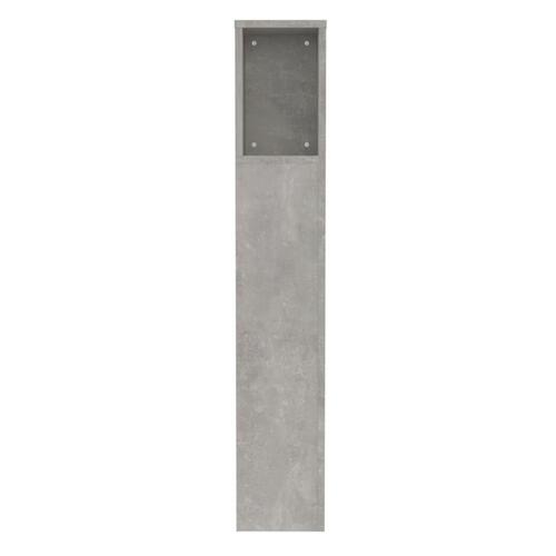Sengegavl med opbevaring 100x18,5x104,5 cm betongrå