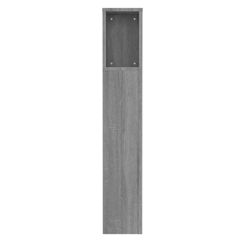 Sengegavl med opbevaring 100x18,5x104,5 cm grå sonoma-eg