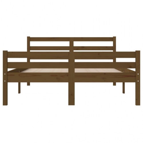 Sengeramme 120x190 cm i massivt fyrretræ - gyldenbrun Small Double